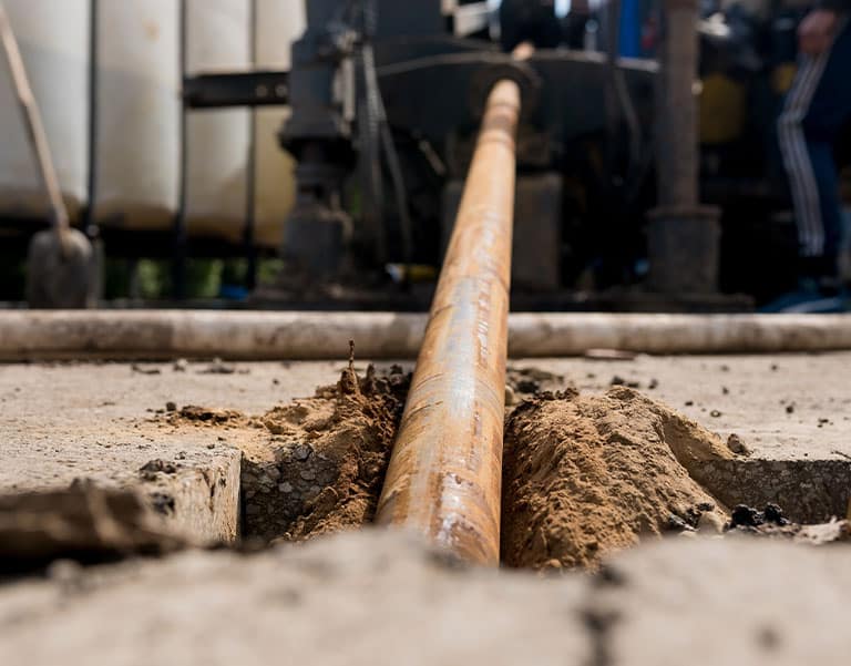 a close up of a dirt field
